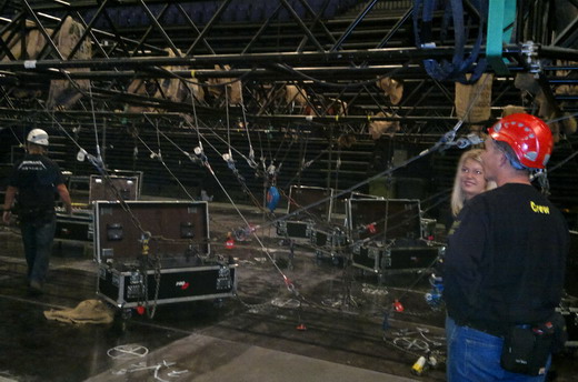 Lady Gaga -- rigging spiderweb